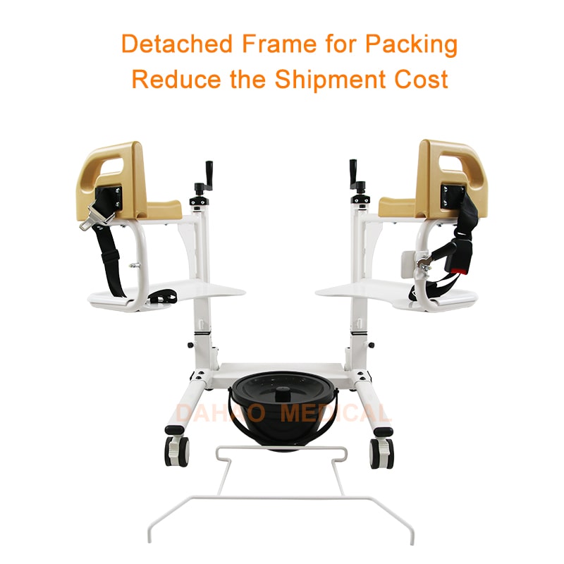 Multi-Functional Manual Commode Lift Transfer Chair