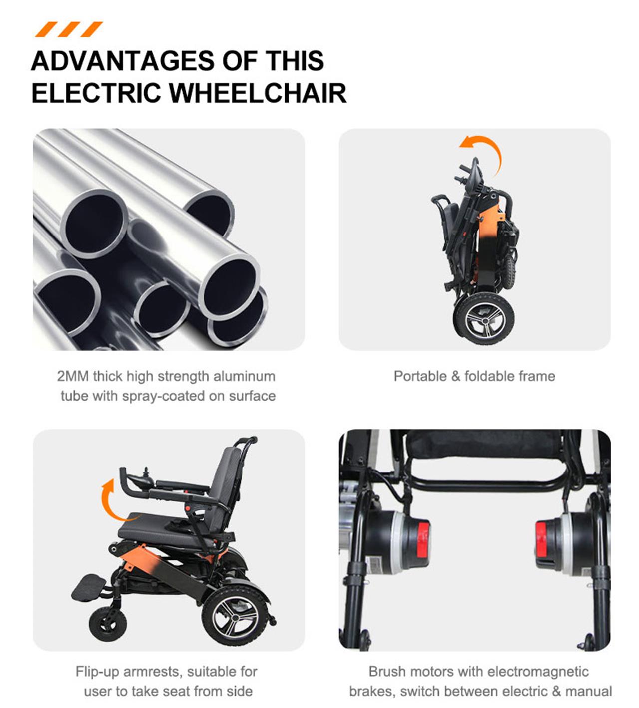 foldable electric wheelchair