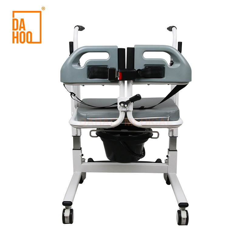 Extra Wide Patient Lift Transfer Chair with Commode