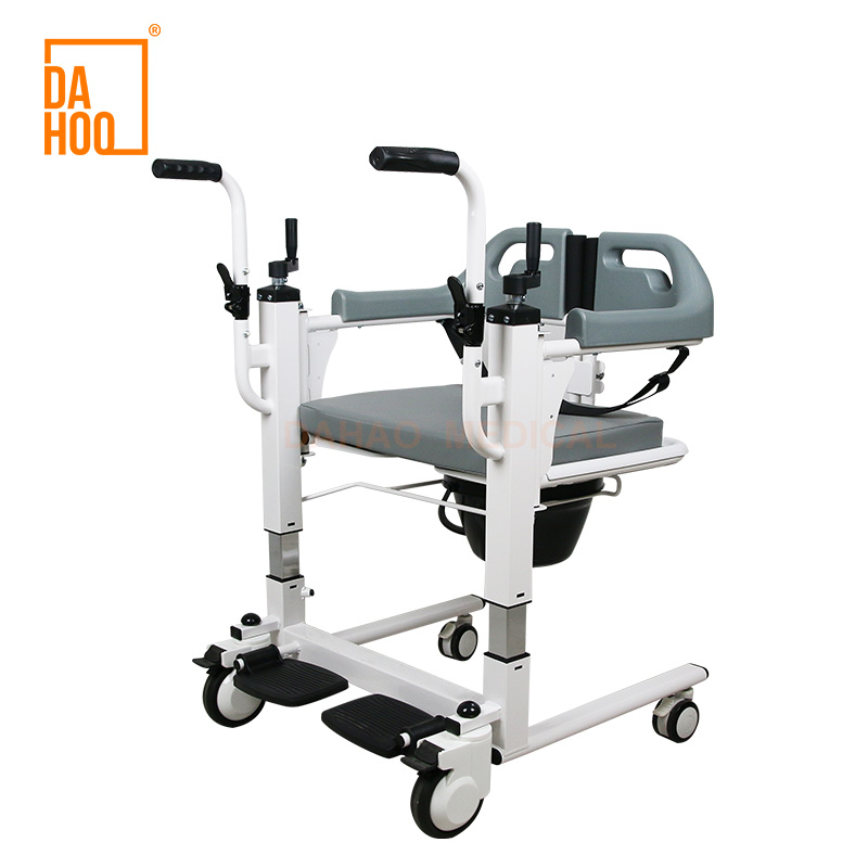 Extra Wide Patient Lift Transfer Chair with Commode