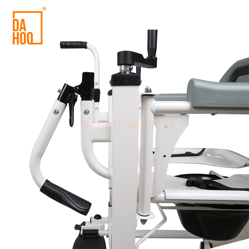 Extra Wide Patient Lift Transfer Chair with Commode