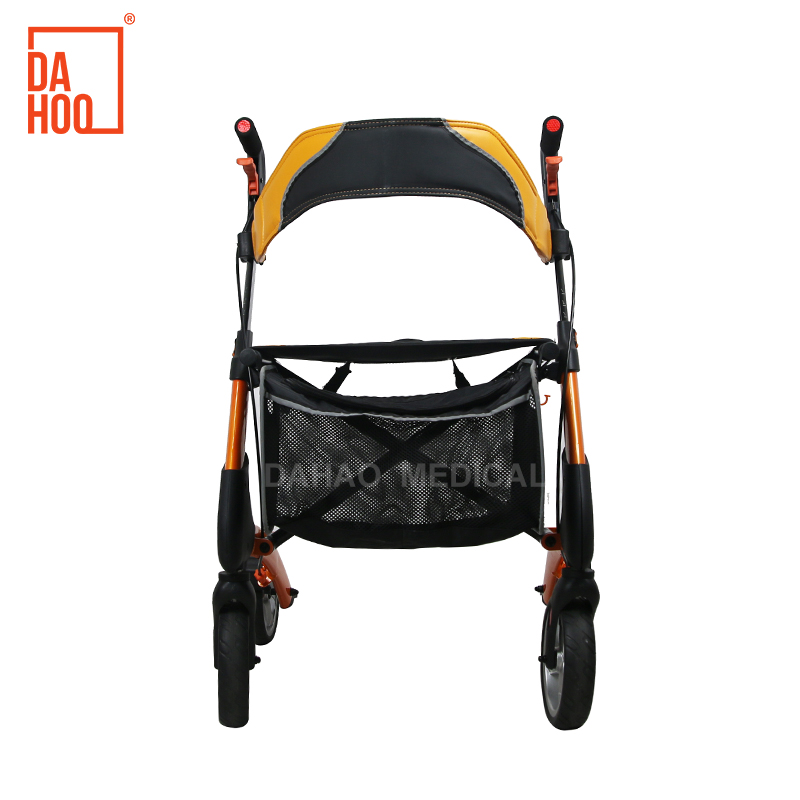 Portable Aluminum Rollator with Storage Bag - Lightweight & Foldable