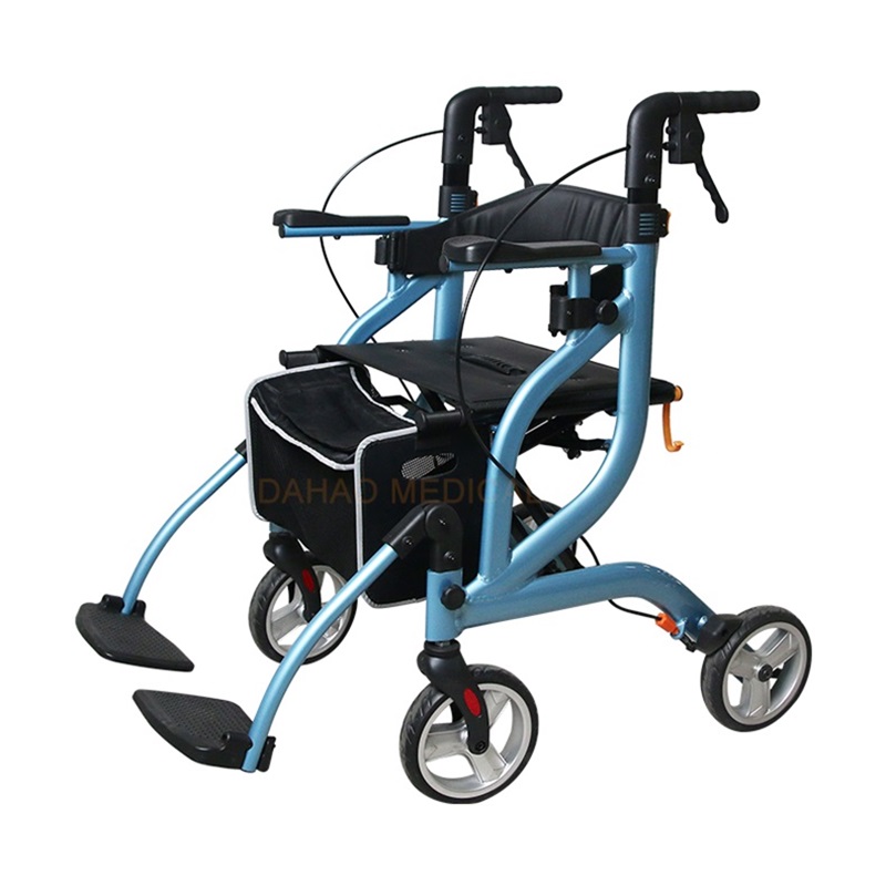Multifunctional Aluminium Foldable Rollator with Seat