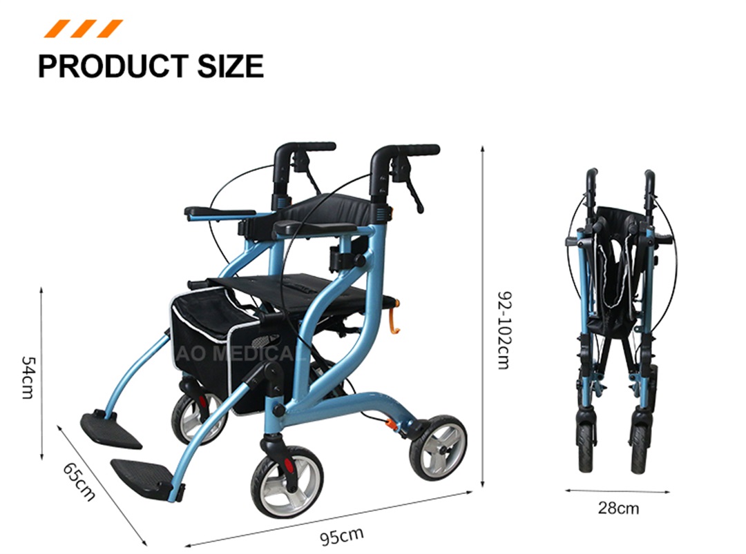foldable Rollator with Seat